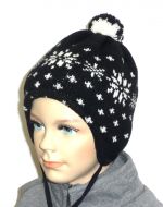 MaxiMo Mütze für Jungen mit winterlichem Sternen-Muster