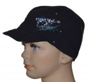 Marineblaues Teller-Cap mit coolem MXO-Flight - Print vorn und kleinem Schirm für Jungen von MaxiMo