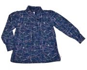 Ausgefallener, blauer Pullover für Mädchen mit dem saisonalen Motiv des Tapferen Schneiderlein für Mädchen von Blutsgeschwister Kids