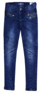Klassische, gerade geschnittene Röhren-Jeans für Mädchen in Denim Blue mit dezenter Waschung und stylischen Reißverschluss-Ziertaschen...von Blue Effect.
