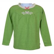 Wunderschönes Langarm-Shirt Simple Sally in grazing land green mit verspielten Akzenten für Mädels von Blutsgeschwister Kids
