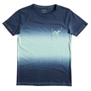 T-Shirt Deep Dye in türkis-blauem Farbverlauf von Quiksilver für Jungen.