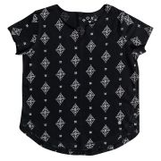 Süßes T-Shirt Falling Star in anthrazit mit Tribal-Muster für Mädchen von Roxy