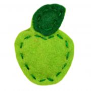 Süße, handgearbeitete Haarspange Apple green - grüner Apfel - von Giddy Giddy