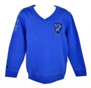 Toller, hochwertig verarbeiteter Pullover für Jungen in royalblau und mit modischem V-Ausschnitt. Kindermode für Jungen aus Holland von NZA junior
