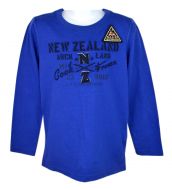 Trendiges Langarm-Shirt für Jungen in royal-blau mit großem NZA-Logo auf der Brust. Weiche Baumwollqualität steht für die hochwertige Kindermode aus Holland von NZA junior