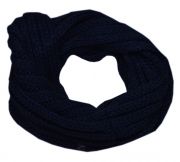 Warmer Strick-Loop als Schal für Mädchen in dunkelblauem Navy-Ton von Maximo
