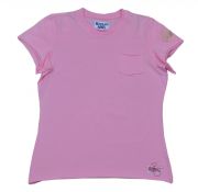 Pinkfarbenes T-Shirt für Mädchen, dezent auf dem Ärmel verziertverziert, von Replay and Sons
